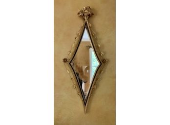Gold Giltwood Diamond Shaped Accent Mirror 2 Of 2