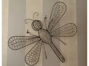 Large Wire Dragonfly Wall Art Sculpture