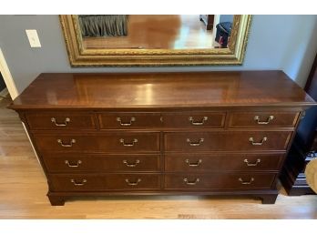 Classic Ethan Allen Made In America Line Nine Drawer Dresser Chest Of Drawers