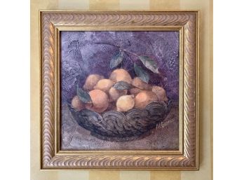 Orignal Still Life Painting Bowl Of Lemons Signed By The Artist Albena