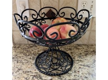 Decorative Wrought Iron Fruit Pedestal Centerpiece Bowl Basket The Holidays Are Coming!