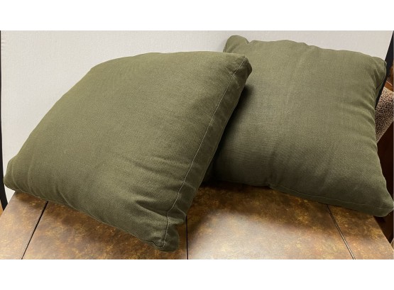 Pair Of Minotti Italy Large Throw Pillows