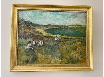 Signed Original Impressionist Oil Painting Attr To Monet