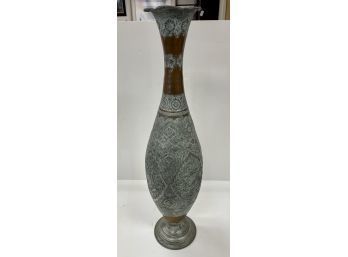 Tall Antique Antique Copper Moroccan Vase
