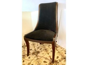 Henredon Large Mahogany Accent Chair With Black Kravet Upholstery 2 Of 3