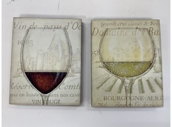 Pair Of Decorative Wine Prints