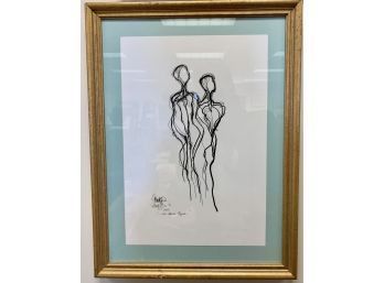SIgned & Numbered Lithograph Nude 24/25 Titled In Gods Eyes