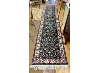 Magnificent Persian Wool Runner Rug Carpet Masters Green 12 FT By 32