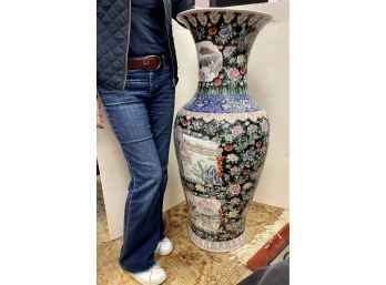 Chinese Famille Rose Porcelain Palace Size Vase 42 Height