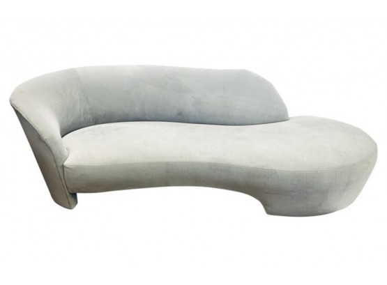 Rare Sculptural Kagan Style Cloud Sofa I For Directional Furniture In Gray Upholstery