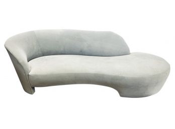 Rare Sculptural Kagan Style Cloud Sofa I For Directional Furniture In Gray Upholstery