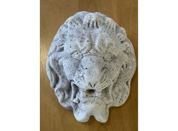 Vintage Cast Cement Garden Lion Head Bust Sculpture