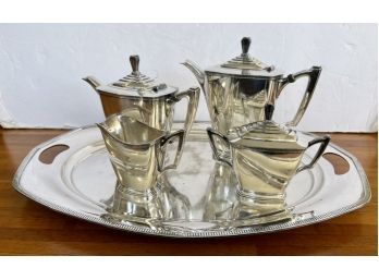 Stunning Wallace Art Deco Silver Tea Coffee Service 5PCs