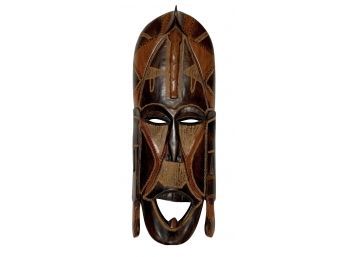 Rare African Folk Art Masai Tribal Mask From Kenya Africa Two Feet Tall