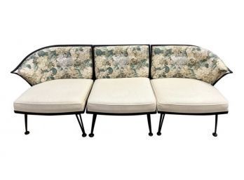 Rare Russell Woodard Modular Indoor Outdoor Three Piece Mid Century Modern Sofa