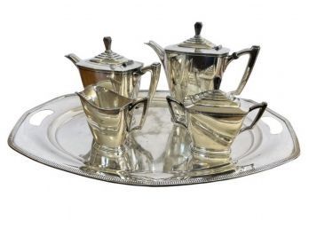 Stunning Wallace Art Deco Silver Tea Coffee Service 5 Pieces