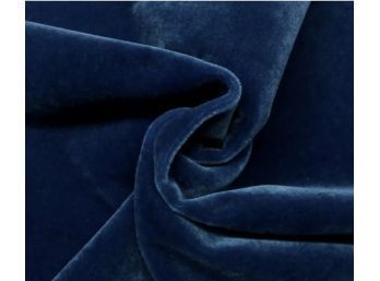 Eight Yards Of Sumptuous Donghia Designer Upholstery Fabric Luxurious Navy Blue Velvet