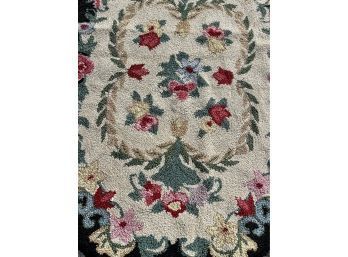 Beautiful Vintage Hand Hooked Rug Four Feet By Six Feet