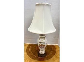 Coveted Limoges French Gold And White Porcelain Table Lamp