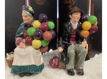Two Royal Doulton Figurines, Balloon Man And Balloon Seller