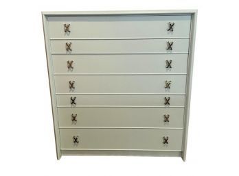 Exceptional Paul Frankl Mid Century Modern Johnson Furniture Chest Of Drawers Dresser In Tiffany Blue