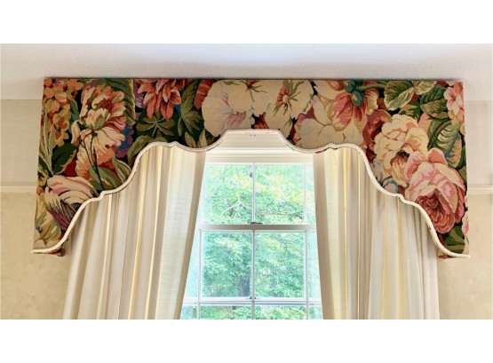 Luxurious Scalamandre Upholstered Cornice Window Treatment 1 Of 2