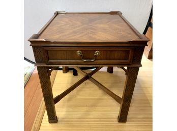 Rare Chinese Chippendale Carved Mahogany End Table