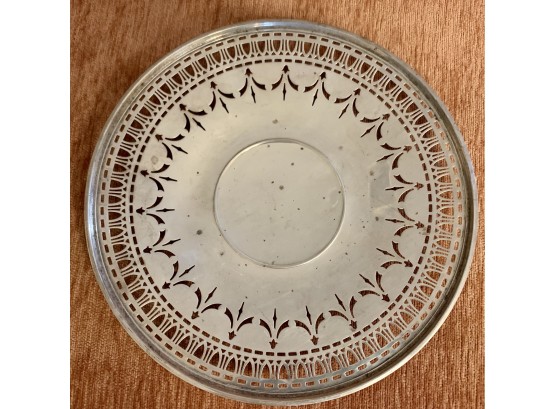 Antique Sterling Silver Heavy 10” Charger Serving Plate 8.26 Troy Ounces