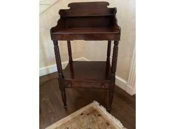 Rare Antique Mahogany Two Tiered Wash Stand