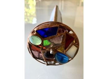 Rare One Of A Kind Artisan Stained Glass Kaleidoscope