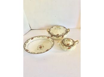 Beautiful Trio Of Limoges Haviland  Pieces From The “plaza” Pattern