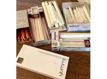 Large Lot Of Taper Candles