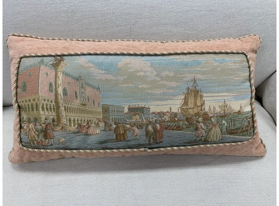 Custom Pillow With Tapestry Of Venice