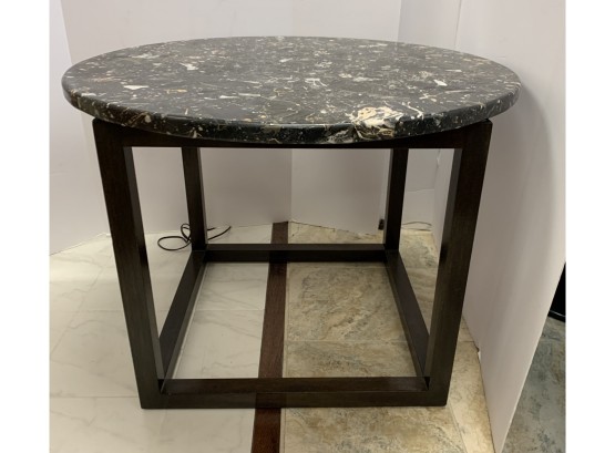 Mid Century Modern 34” Round Marble Top Table