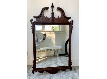 Vintage American Carved Mahogany Federal Style Hanging Mirror
