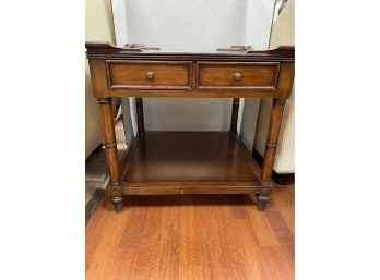 Mahogany Tiered End Table Nightstand