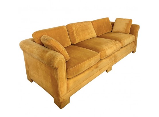 DELIVERY AVAILABLE - Vintage 1970S Century Furniture Sofa With Herms Orange Colored Upholstery One Of Two