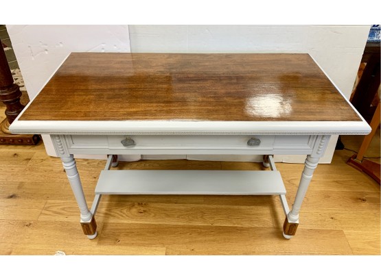 Newly Refurbished And Hand Painted Vintage Mahogany Desk - DELIVERY AVAILABLE