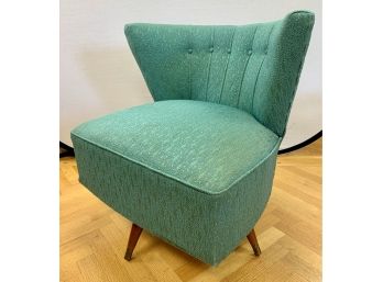 Mid Century Modern Teal Swivel Chair - DELIVERY AVAILABLE