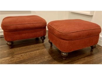 Lillian August Pair Of Matching Ottomans Poufs Benches - DELIVERY AVAILABLE