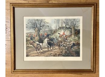 Fox Hunt Print Framed  “An Introduction To Hounds”