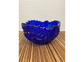 Stunning Cobalt Blue Crystal Bowl The Ultimate Holiday Gift!