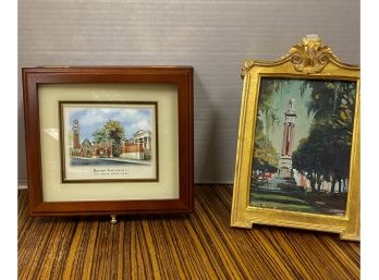 Set Of Two Brown University Mementos Framed Art Works