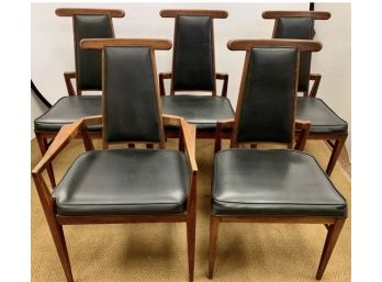 Mid Century Modern Set Of Five Foster McDavid Ox Dining Chairs - DELIVERY AVAILABLE