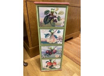 Small Chalk Painted Fruit Cupboard Chest Of Drawers