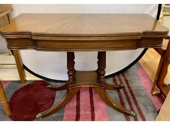 Antique Mahogany Flip Top Game Table Console - DELIVERY AVAILABLE