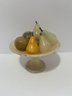 Glass Bowl With Glass/marble Fruit