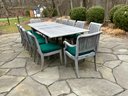 Smith And Hawken Expandable Teak Table And 10 Chairs