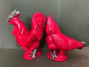 Pair Of Red Roosters By Royal Haeger