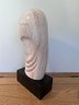 Mid-Century Marble Abstract Sculpture Of Madonna Image Signed M. Kasei
